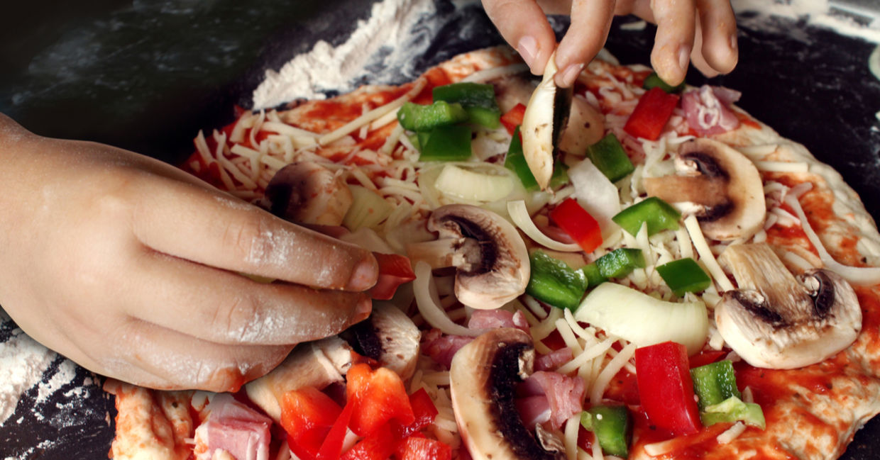 Healthy pizza. Healthy pizza.