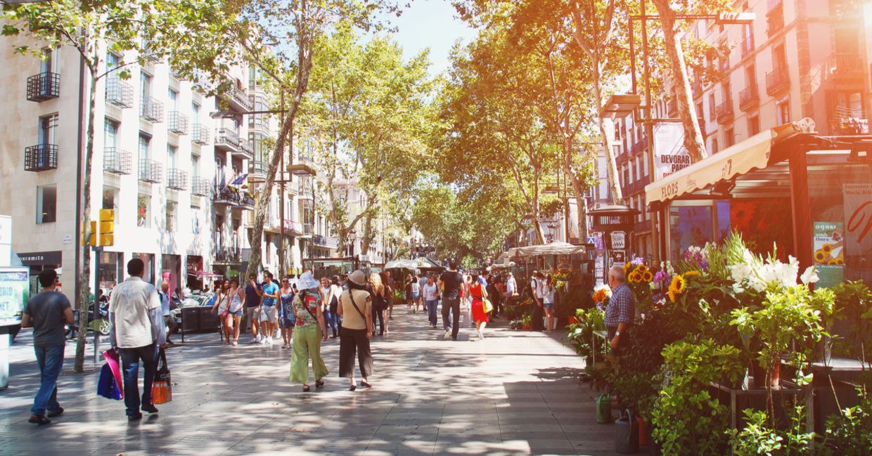 A summer day in Barcelona. A summer day in Barcelona.