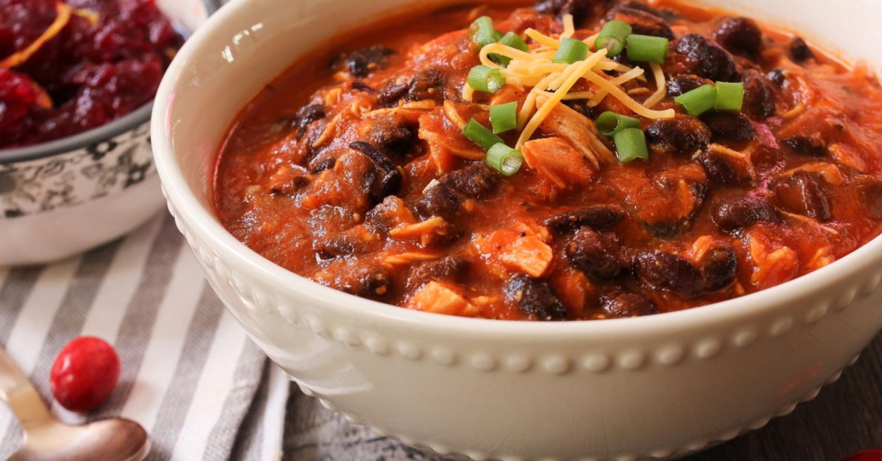 Homemade turkey chili with beans. Homemade turkey chili with beans.
