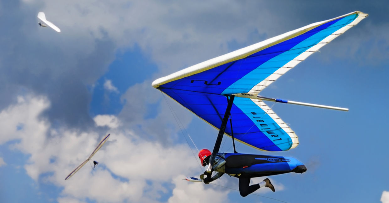 Living on the edge by hang gliding. Living on the edge by hang gliding.