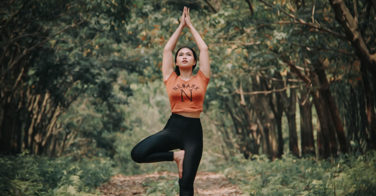 The tree pose channels energy to the crown chakra. The tree pose channels energy to the crown chakra.