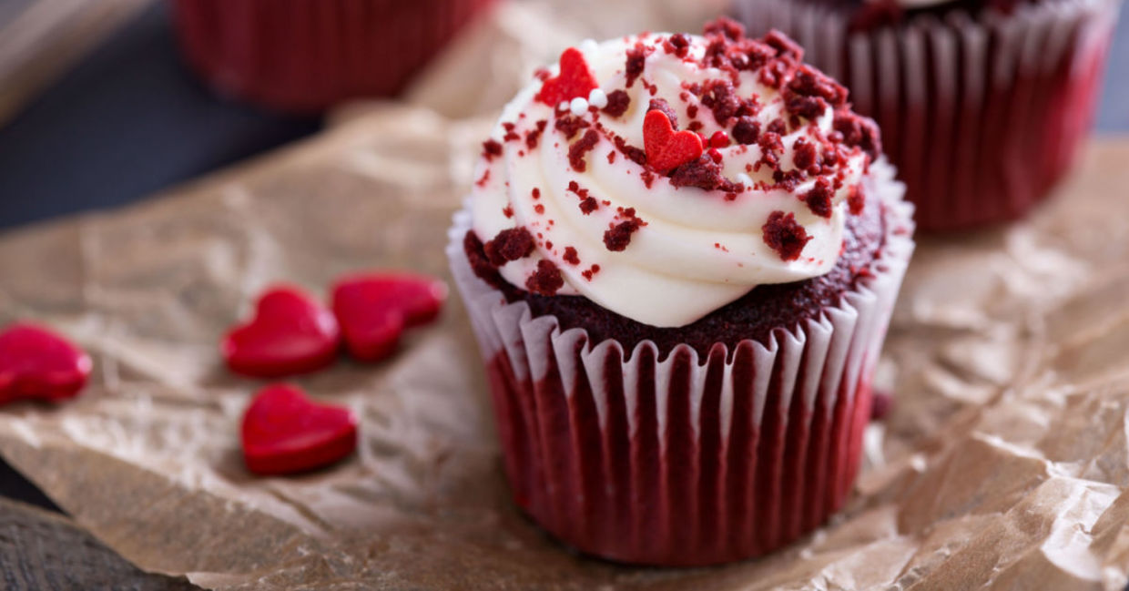 Red velvet cupcakes for Valentines's Day. Red velvet cupcakes for Valentines's Day.
