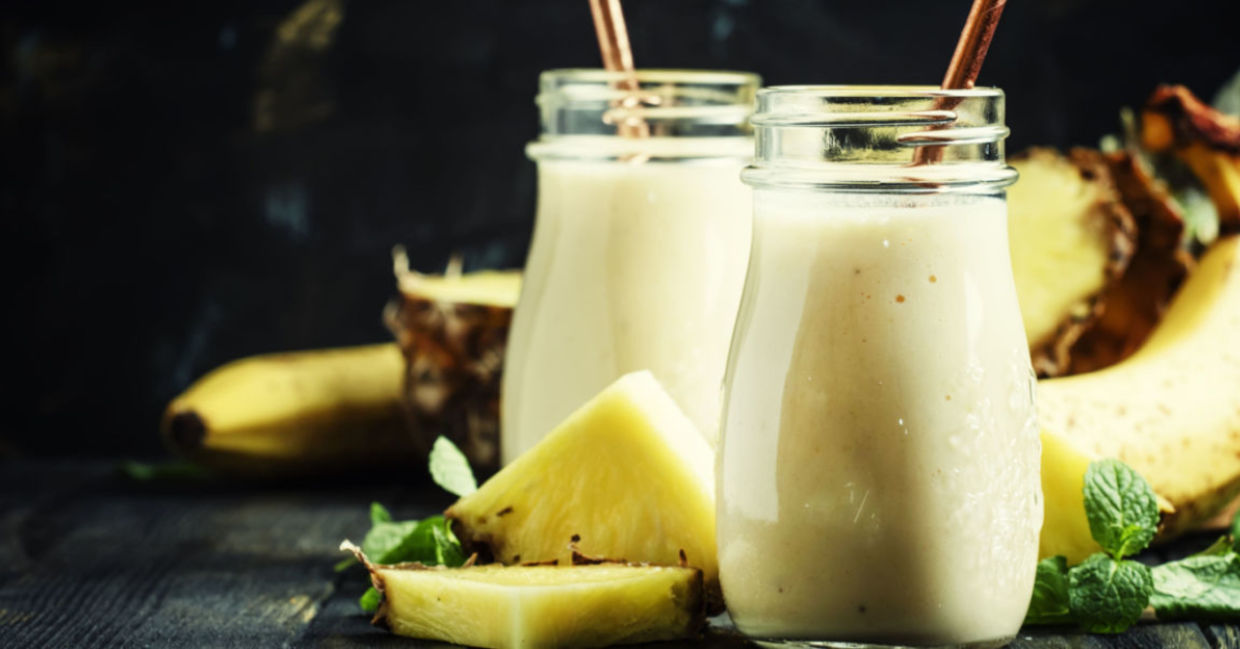Pineapple smoothies are busting with nutrition. Pineapple smoothies are busting with nutrition.