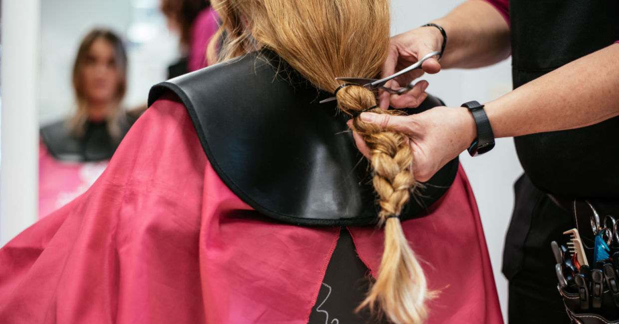 Donating hair to Locks of Love. Donating hair to Locks of Love.