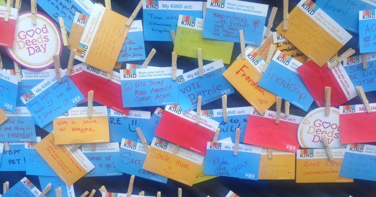 A Good Deeds Day vision board. A Good Deeds Day vision board.