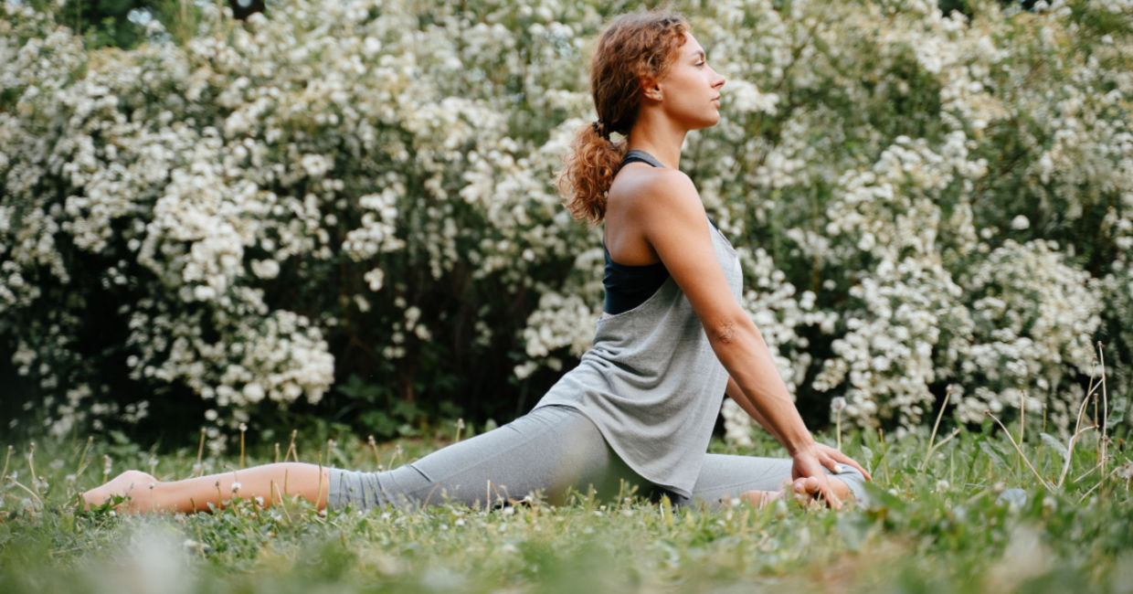 Doing yoga poses inspired by the air element. Doing yoga poses inspired by the air element.