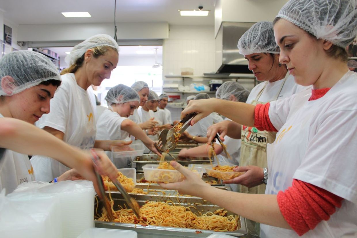 Cooking food to feed the hungry. Cooking food to feed the hungry.