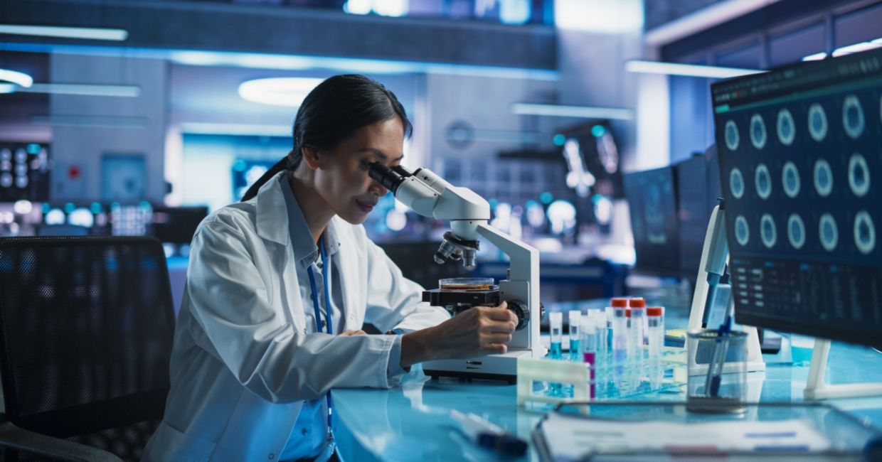 Researchers working on a new blood test for endometriosis. Researchers working on a new blood test for endometriosis.