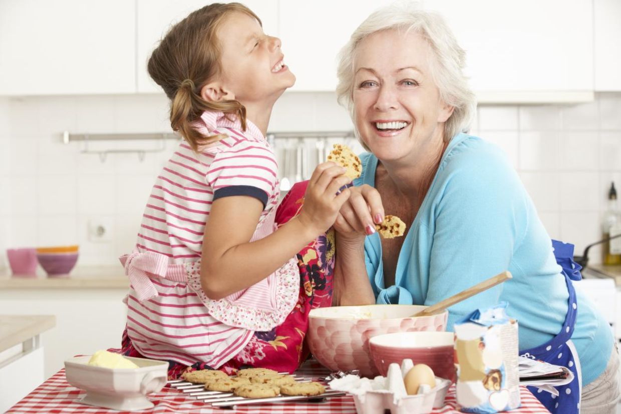 A grandmother and granddaughter share a special bond. A grandmother and granddaughter share a special bond.